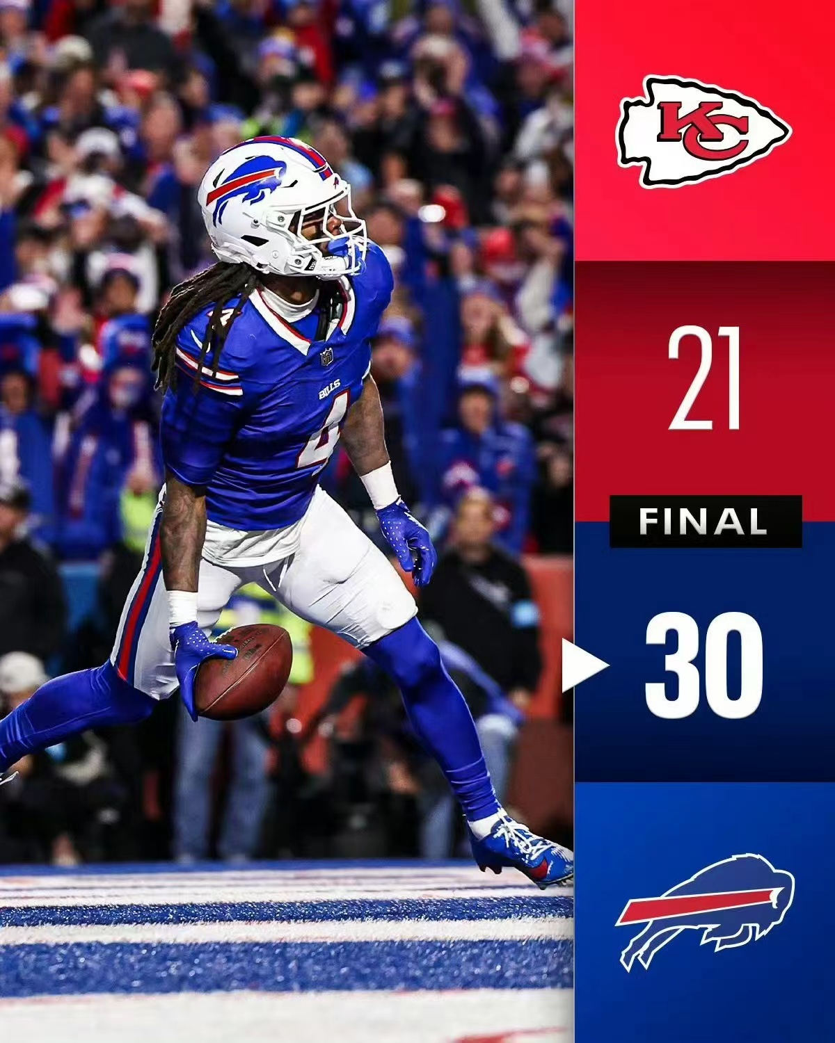 Die starken Bills besiegten die ungeschlagenen Chiefs